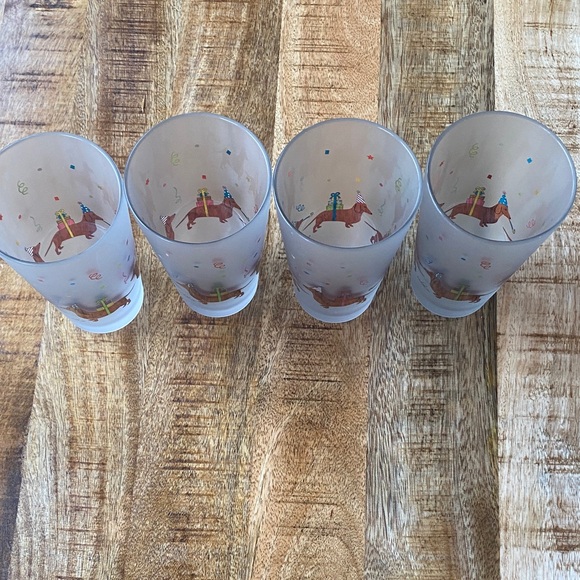 Culver dachshund Frosted Glass Tumbler Set 4 - Picture 3 of 5
